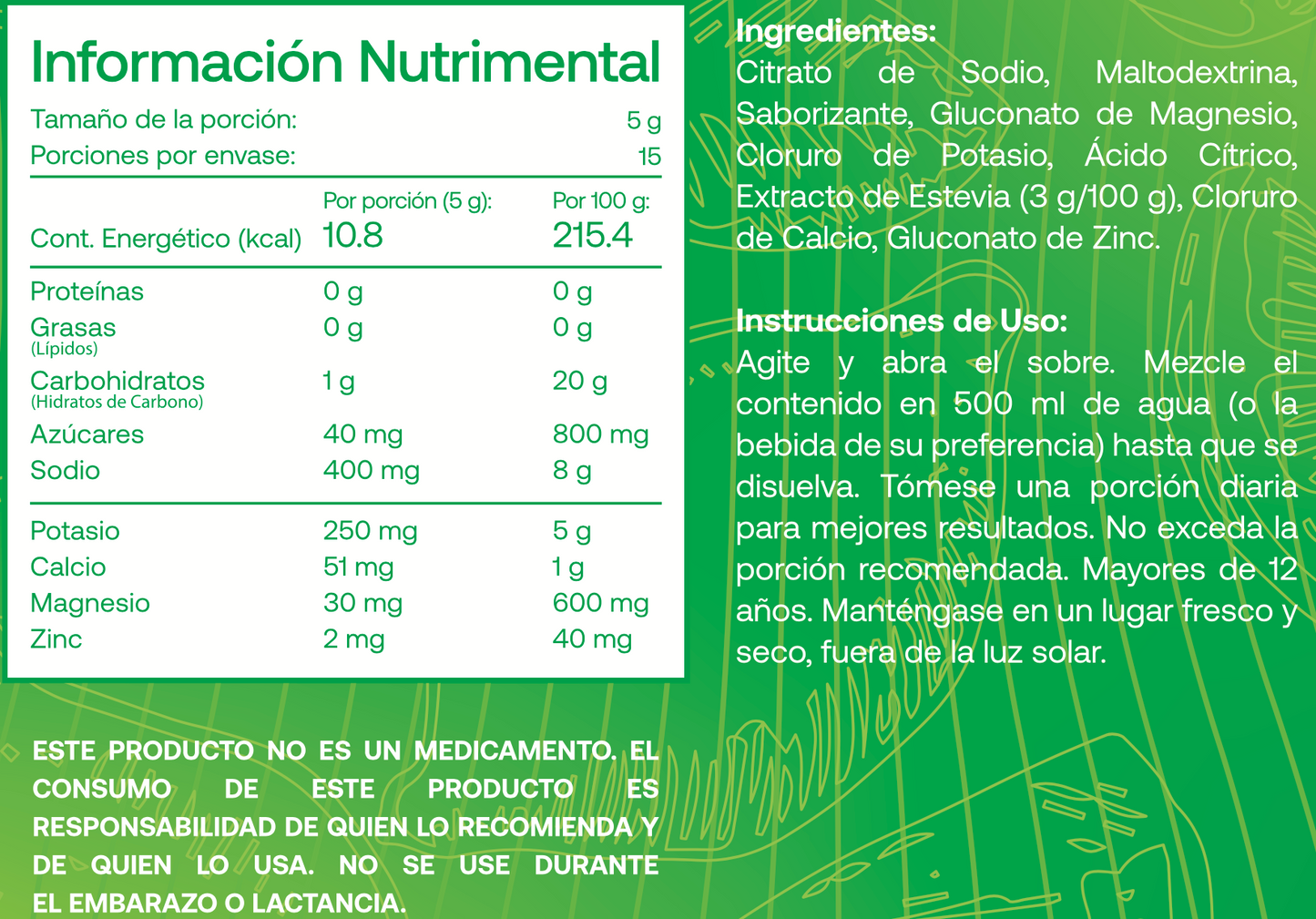 Electrolitos sabor Lima-Limón